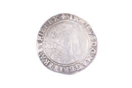 A James I shilling coin. Mint mark LIS.