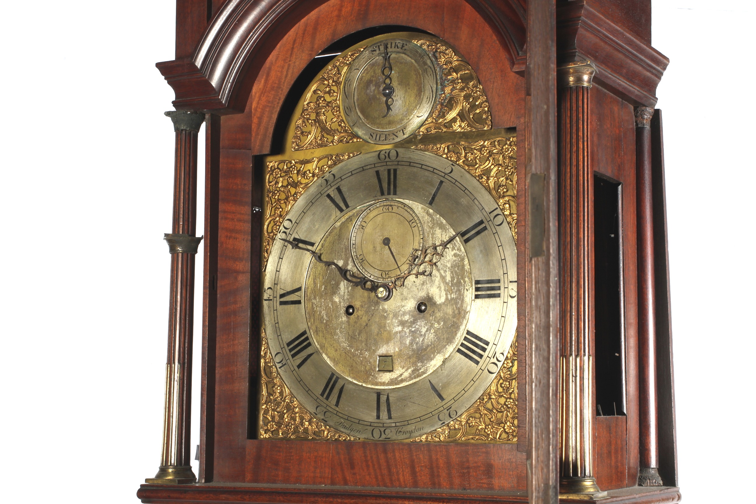 Budgen of Croydon (1737) longcase clock. With an 8 day movement striking to a bell. - Image 2 of 4