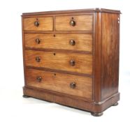 A Victorian mahogany straight front chest of drawers.