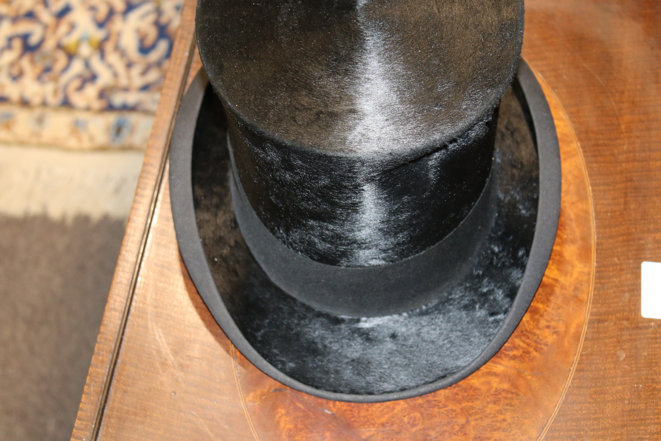 Two brushed silk top hats by Herbert Johnson of London, in a Scotts Ltd hat box. - Image 7 of 18