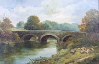 J Breakspear, 19th century, oil on canvas 'bridge' signed and dated 1896.