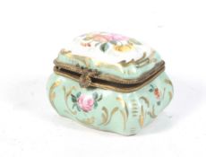 A late 19th/20th century rectangular trinket box and cover.