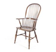 A Georgian style elm Windsor chair.