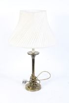 A 20th century brass desk lamp.