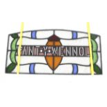A 20th century Welsh Art Deco stained glass panel.