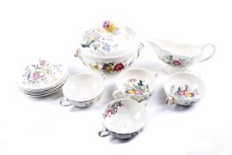 An assortment of 19th century and later Copeland Spode china.