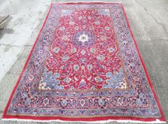 An Iranian handmade woollen carpet.