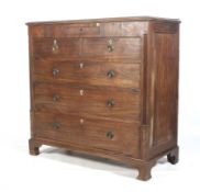 A late Georgian North Country chest of drawers.