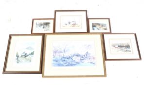 A collection of seven assorted contemporary prints.