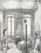 Erik Desmazieres (1948-) limited edition print, 'L'Atelier de Marc-Antoine 1986'. Etching No.