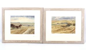 Violet Graham, 20th century, a pair of watercolours, Mendip farm,