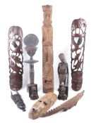 A collection of ten assorted African native tribal mostly Nigerian items.