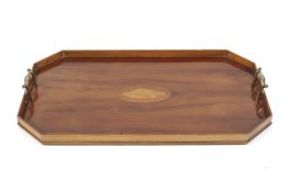 A 19th century Victorian mahogany butler's tray.