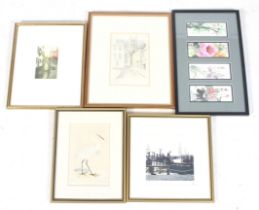 Five assorted framed prints some signed. Including 'Evening, River Blyth' ARD 03, no.