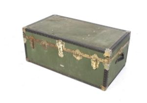 A 20th century steamer travel trunk.