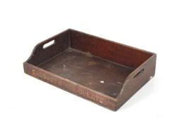 An early 20th century 'Cadbury's Chocolate' wooden display tray drawer.