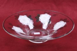 An early 20th century glass tapered dish.