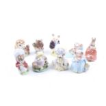 A collection of nine mostly 1970s/80s Beatrix Potter Beswick figures.