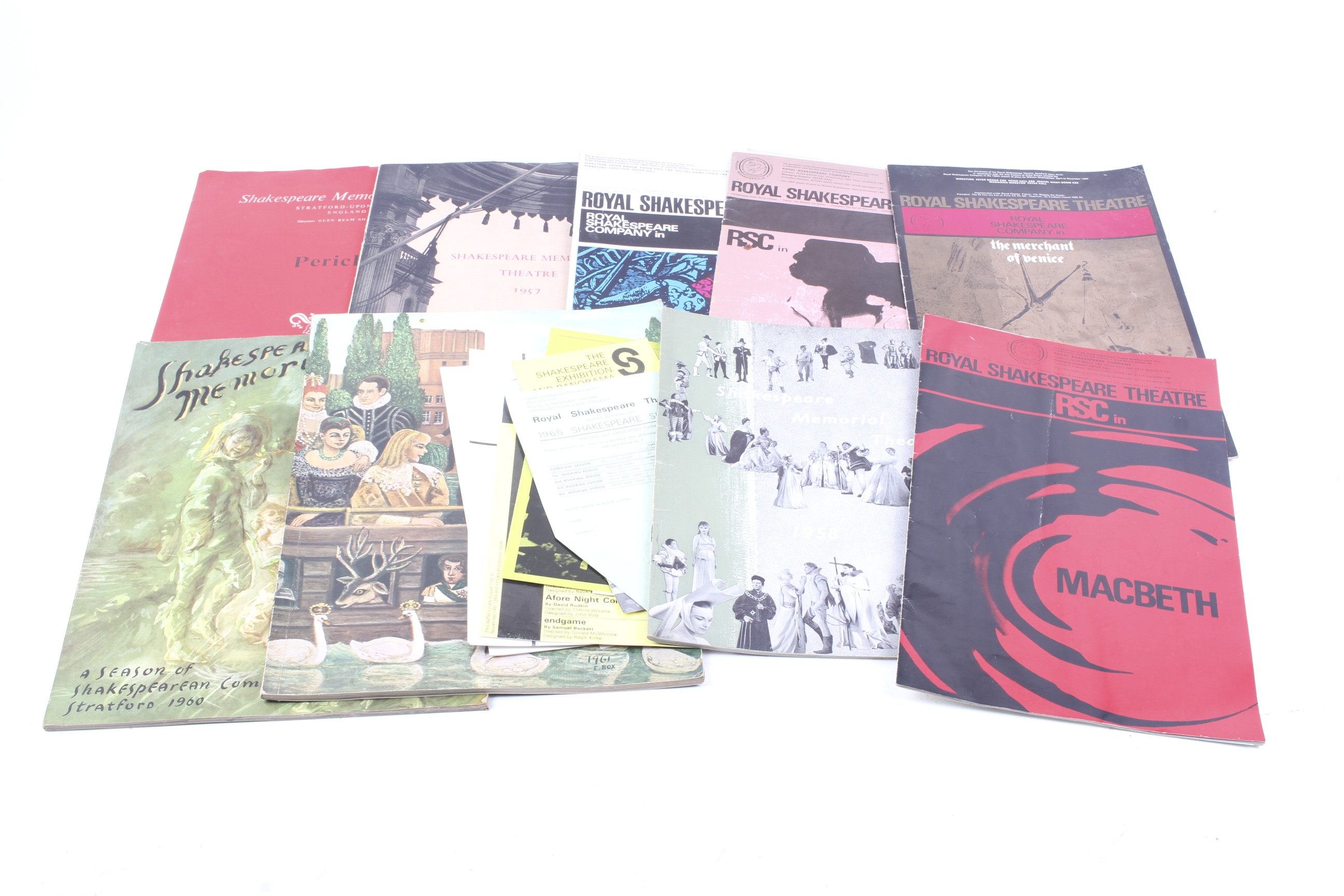 A collection of vintage Shakespeare memorial theatre programmes.