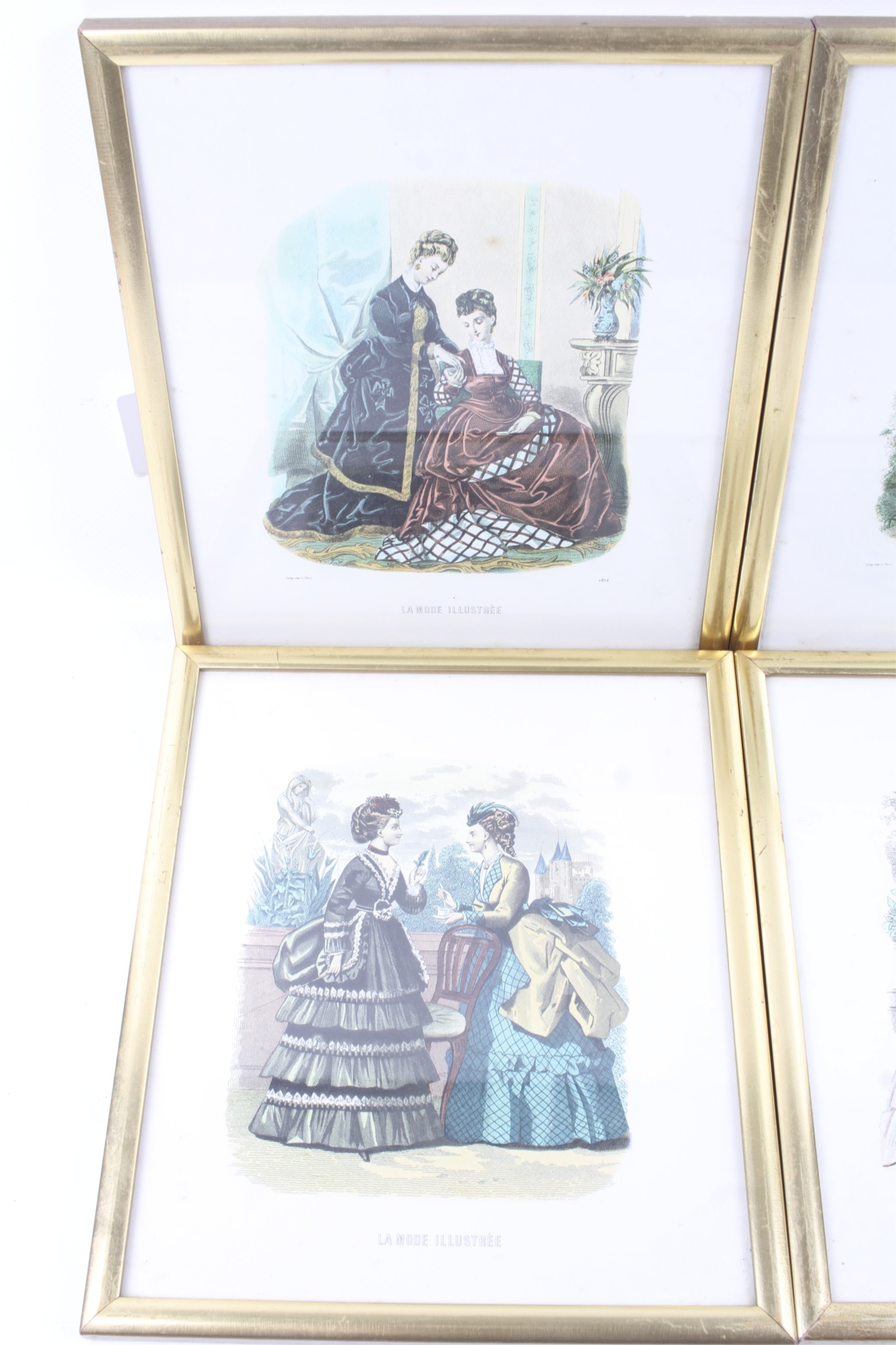 A set of four Victorian fashion prints, 'La Mode Illustree'. - Image 3 of 3