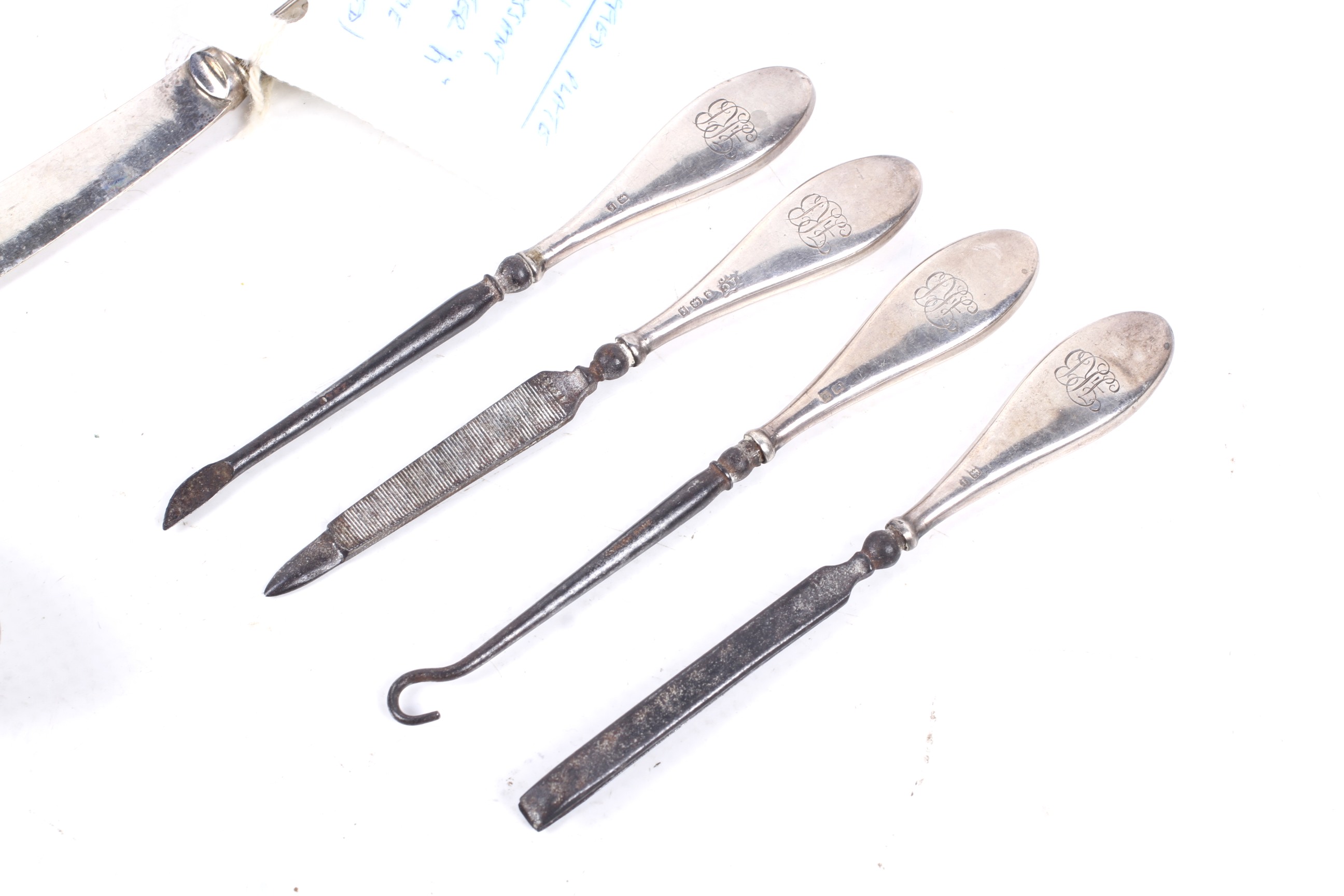 A collection of 19th century and later silver spoons and other items. - Image 2 of 2