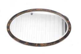 An early 20th century bevelled edge Chinoiserie wall mirror.
