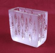 An Ingrid Glaser 'Exquisit' block glass vase, numered 3081. Designed by Kurt Wokan, 1973.