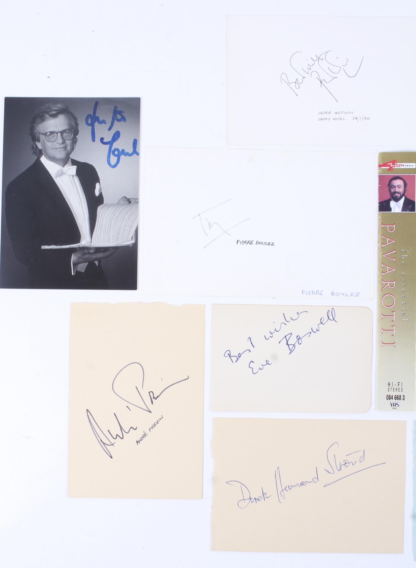 A collection of fourteen assorted autographs from the world of music and entertainment. - Image 3 of 4