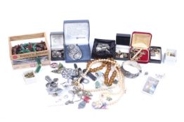 An assortment of costume and other jewellery.