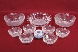 A collection of assorted 20th century glassware.