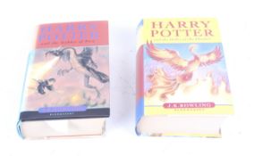 Two J.K. Rowling Harry Potter first editions.