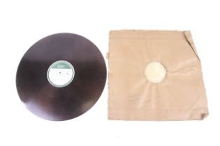 A 1940s WWII period BBC 78 RPM recording disc for radio station distribution.