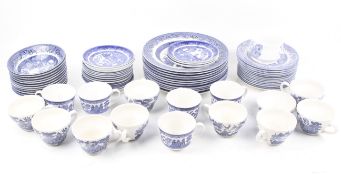 A large collection of assorted Willow pattern china mostly for twelve.