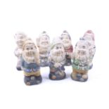 A set of Walt Disney Seven Dwarfs plaster models. Max.