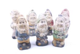 A set of Walt Disney Seven Dwarfs plaster models. Max.