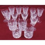 An assortment of contemporary drinking glasses.