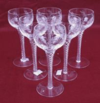 A set of six Stuart glasses.