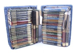 Fourty-four volumes of famous books.