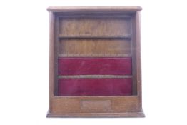A vintage oak counter top jewellery display case.