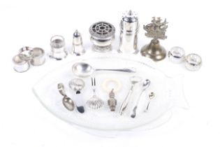 A collection of silverplate and other items.