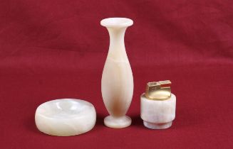 A collection of three onyx items, circa 1970s.
