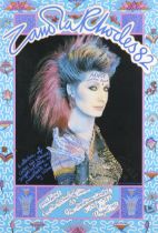 Zandra Rhodes 82 advertising art exhibition poster.