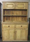 A vintage pine kitchen dresser.