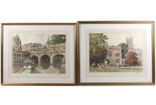 Eric Richard 'Dick' Sturgeon (1920-1999), two signed and coloured prints of local interest.