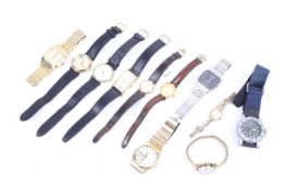 A selection of ladies' and gentleman's wrist and bracelet watches.