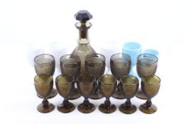 A large collection of assorted circa 1970s Casa Pupo pressed hobnail milk glassware.