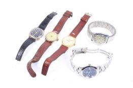 Five vintage gentleman's watches.