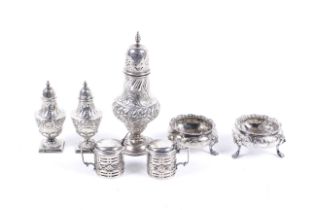 Seven pieces of Victorian and later silver and silver-plate.
