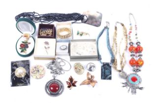 A collection of costume jewellery.