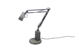 A mid-century P W Allen & Co A90 military anglepoise style Industrial desk lamp.